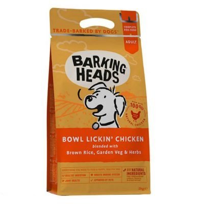 Η Barking Heads® παρέχει τα πάντα για μια πλήρης και ισορροπημένη τροφή, με κοτόπουλο, για ενήλικες σκύλους όλων των φυλών.