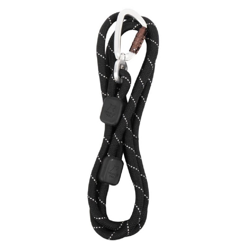 woolly-wolf-recycled-rope-leash-raven-black -odigos-peripatou-apo-anakyklomeno-yfasma