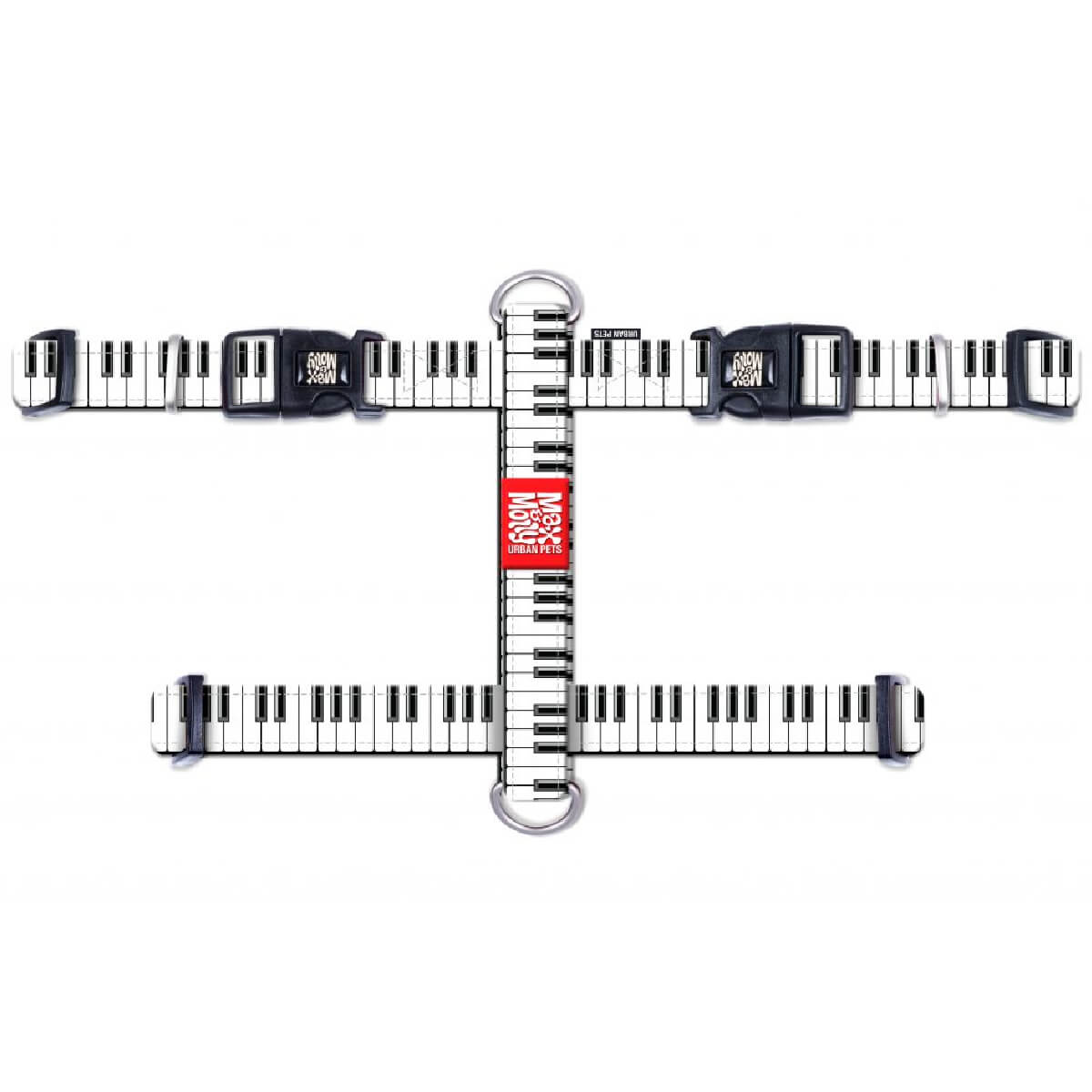 max-molly-h-harness-piano Σαμαράκι σκύλου από την Max& Molly σε σχέδιο Piano