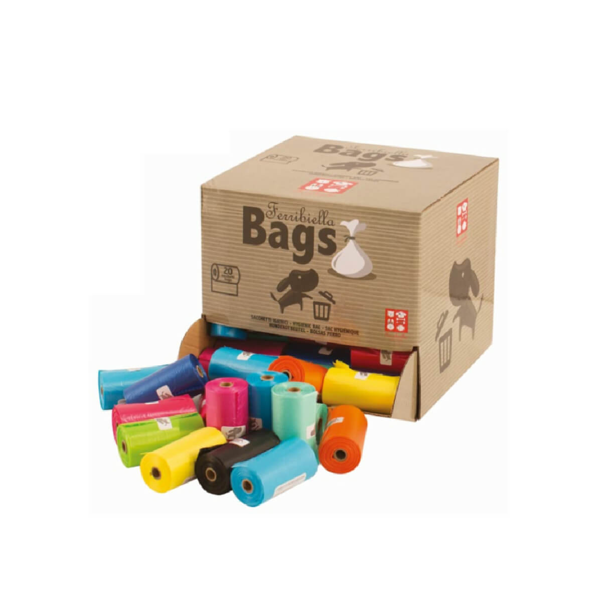 feribiella-bags-akatharsies (1) Ανθεκτικά και μεγάλα σακουλάκια υγιεινής και περισυλλογής περιττωμάτων σκύλου. Το κάθε ρολό διαθέτει 20 σακουλάκια.Ανά τεμάχιο 1€