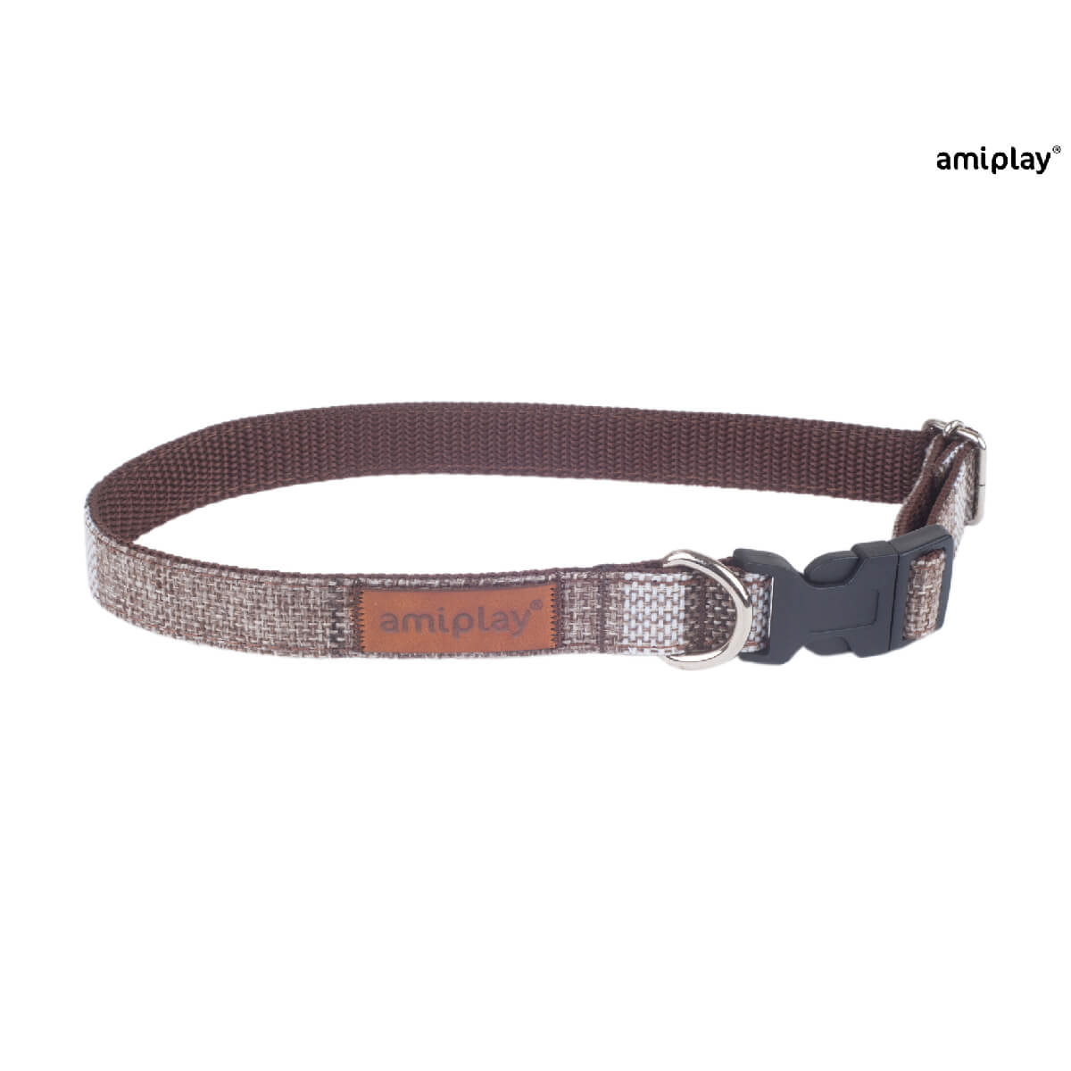 amiplay-london-collar-brown Amiplay περιλαίμιο σκύλου Adjustable collar London Brown. Μεγάλη γκάμα αξεσουάρ για σκύλους Amiplay. Αγοράστε από την άνεση του σπιτιού σας απο την Dogart