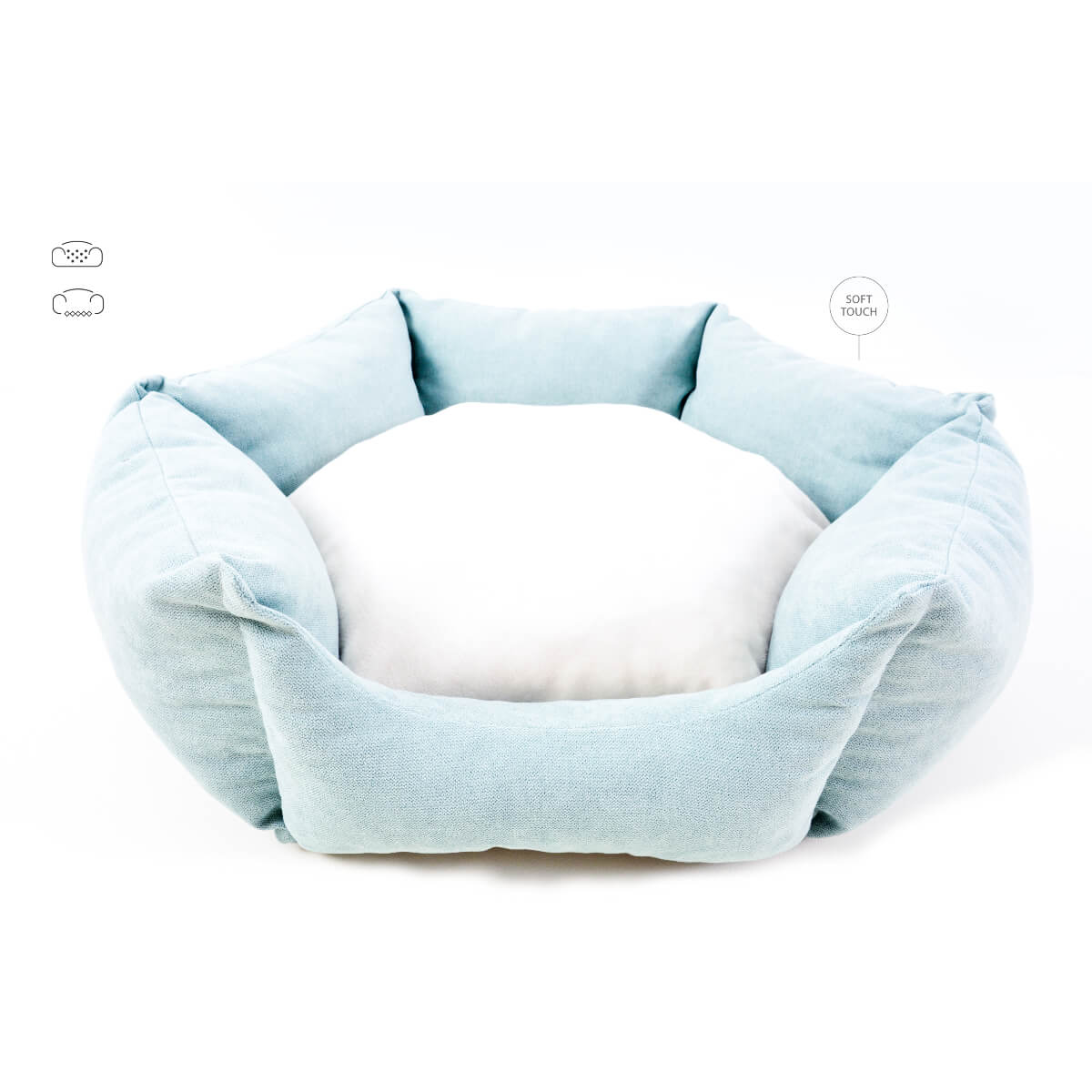 dog-art-hexagon-soft-bed-mint