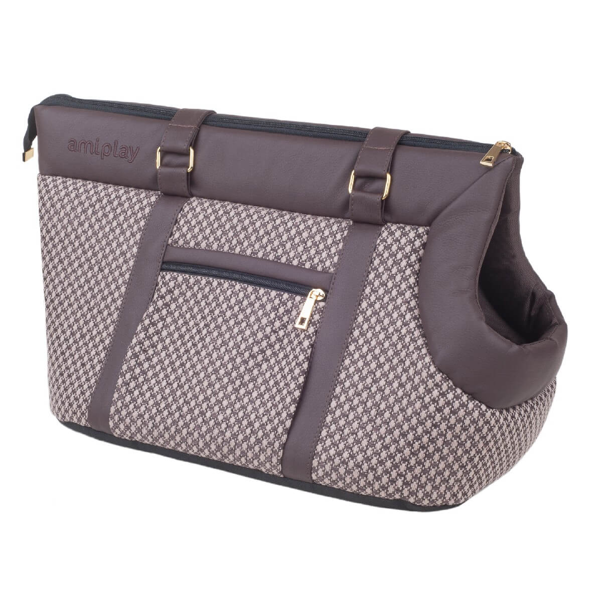 amiplay-tsanta-metaforas-morgan-kalathi-kafe-pet-carrier-bag Tσάντα μεταφοράς σκύλου ή γάτας από τη σειρά Morgan της εταιρίας Amiplay.Κομψός σχεδιασμός με συνδυασμό καλαθιού μοτίβου και οικολογικού δέρματος.