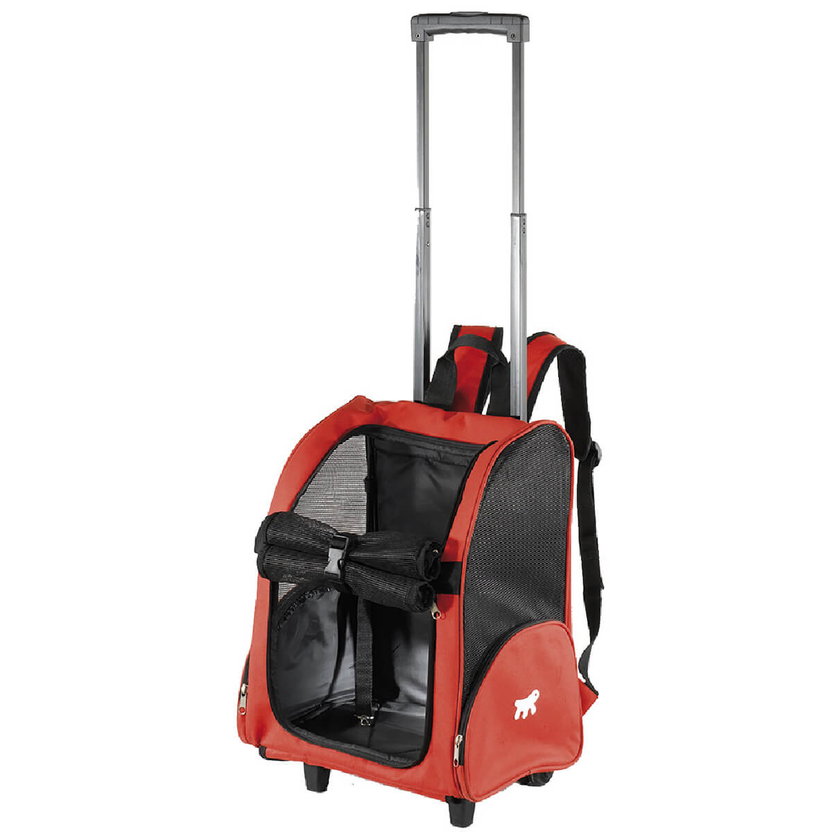 ferplast-trolley-tsanta-metaforas-red (1) Πρακτικό και εύχρηστο Τρόλεϊ Τσάντα Μεταφοράς από την Ferplast από Νάιλον. Διαθέσιμο σε μπλε και κόκκινο.Είναι κατασκευασμένο από ανθεκτικό νάιλον.