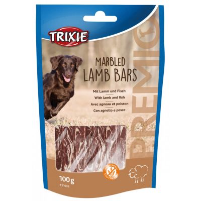 Λιχουδιά από την Trixie και την σειρα Premio -Marbled Lamb Bars, με αρνί και ψάρι.περιεκτικότητα σε κρέας 72%, περιεκτικότητα σε ψάρι 8%
