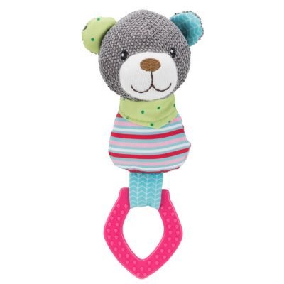 Παιχνίδι με ήχο, από την σειρά Trixie Toy Junior είναι κατάλληλο τόσο για αγκαλιά όσο και ως μάσημα παιχνίδι για τον τετράποδο φίλο σας. Σχέδιο Αρκουδακι 23cm, κατασκευασμένο από ύφασμα πολυεστέρα. Για ουρά έχει πλαστικό κρίκο για μάσημα.
