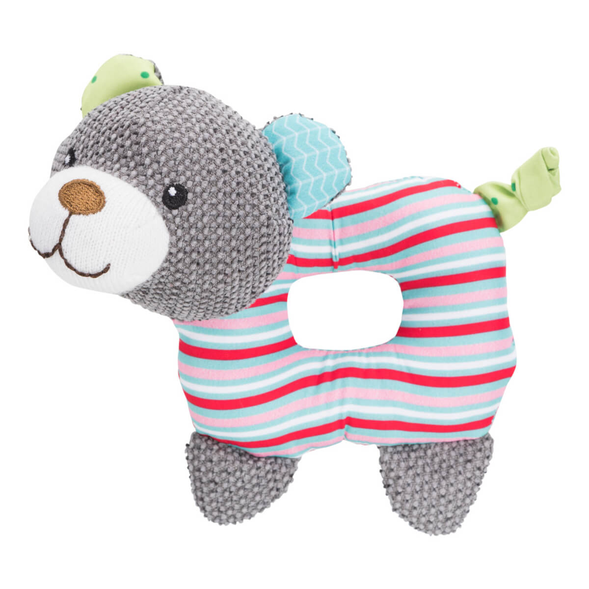 trixie-junior-toy-paixnidi-gia-koutavia-arkoudaki-16cm-puppies-bear Παιχνίδι με ήχο, από την σειρά Trixie Toy Junior είναι κατάλληλο τόσο για αγκαλιά όσο και ως μάσημα παιχνίδι για τον τετράποδο φίλο σας. Σχέδιο Αρκουδάκι, 16cm, κατασκευασμένο από ύφασμα πολυεστέρα. Για ουρά έχει ένα κόμπο από ύφασμα για μάσημα.