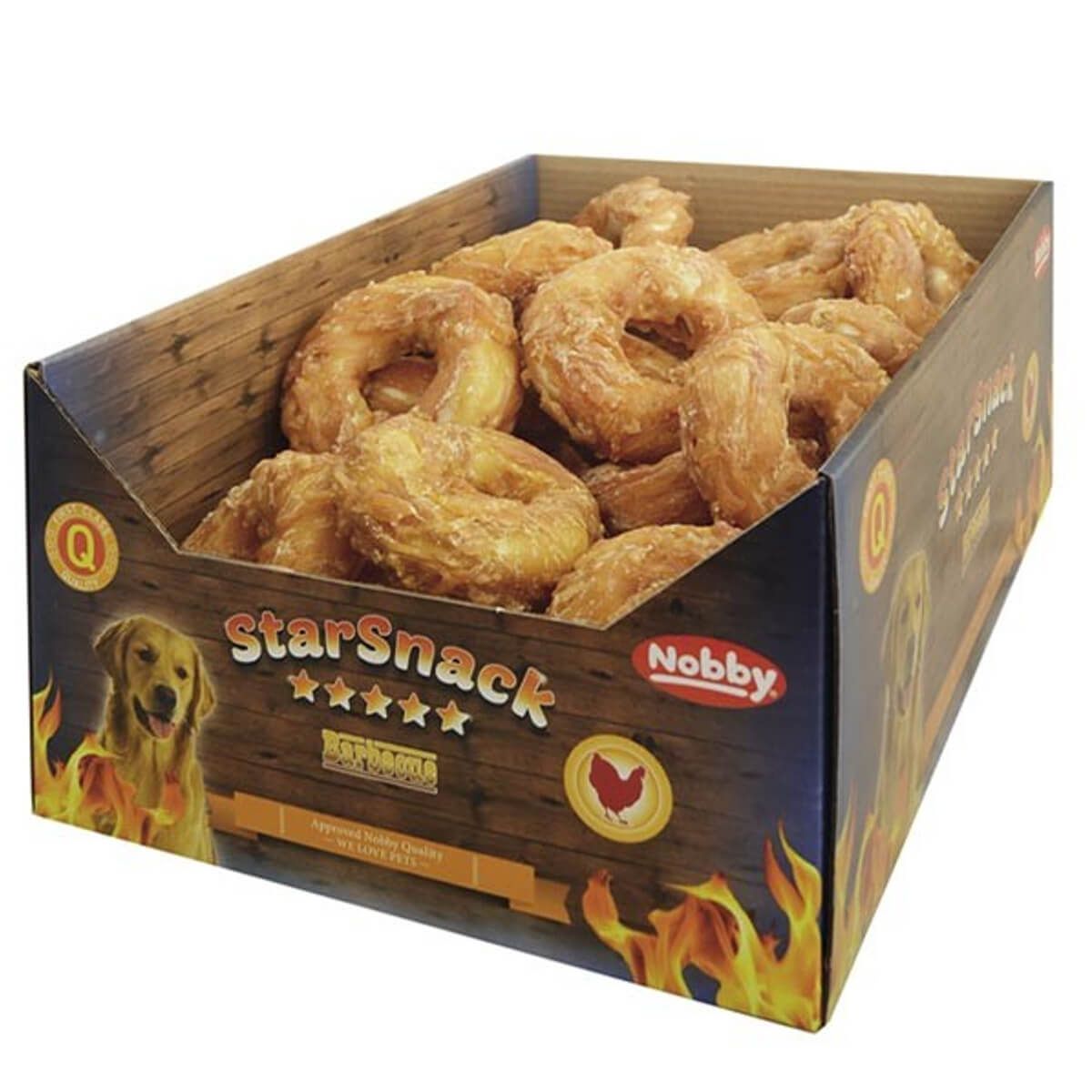 nobby-starsnack-barbeque-donut-chicken-kotopoulo-louloumas Οι λιχουδιές κοτόπουλου StarSnack απο την εταιρεία Nobby σε σχλημα Donut είναι μια υπέροχη απόλαυση για κάθε σκύλο.