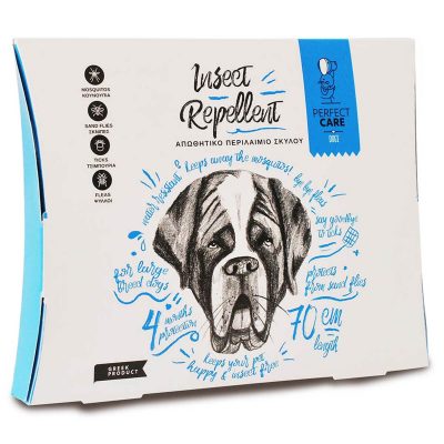 Perfect Care Φυτικό Απωθητικό  Περιλαίμιο σκύλου Large 70cm. Απομακρύνει ψύλλους, κουνούπια, τσιμπούρια, ακάρεα και σκνίπες με φυσικά συστατικά, όπως τη γερανιόλη και το έλαιο margosaΠροσφέρει 4 μήνες προστασία, ενώ παράλληλα είναι φιλικό προς το περιβάλλον. Κατάλληλο για σκύλους μεγάλου μεγέθους.