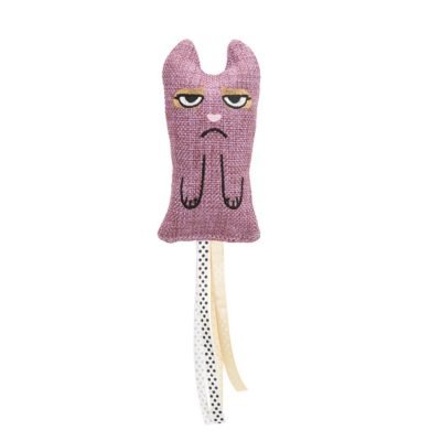 Παιχνίδι γάτας από την Trixie με γέμιση το βότανο catnip. σχεδιο γατακι χρωμα ροζ.
