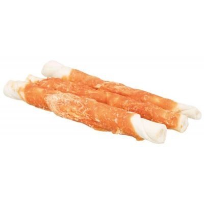Stick / Στικ  σκύλου με Κοτόπουλο/ Chicken απο την εταιρεία Trixie Denta Fun chewing rolls, για λαχταριστό μασούλημα. Από αποξηραμένο δέρμα με επικάλυψη κοτόπουλο ιδιαίτερα παχύ για μεγάλη διάρκεια μασήματος.