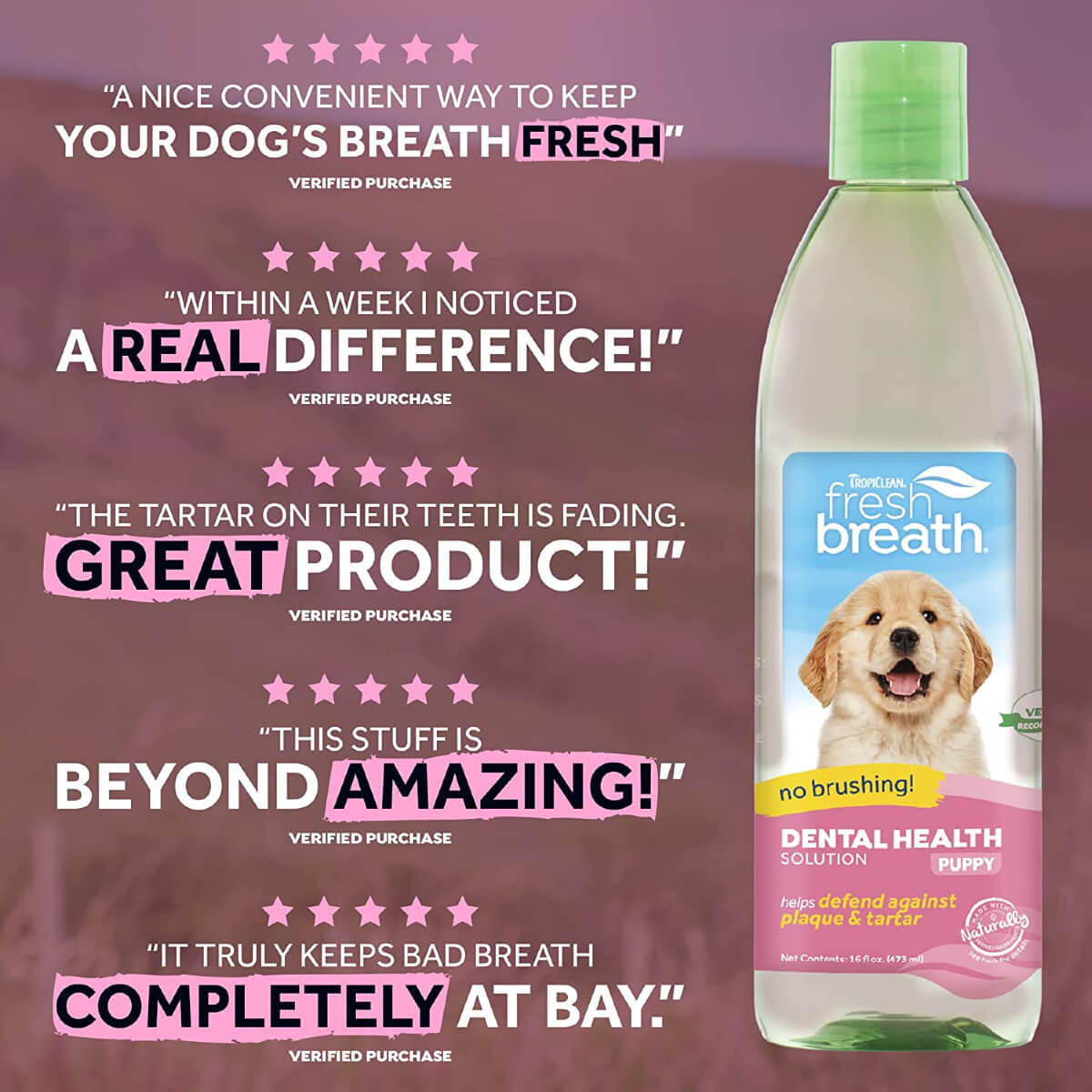 tropiclean-dental-fresh-breath-puppy-odontiki-prostasia-koutaviou-prosttheto-nerou-katapolemisi-plakas-petras-label-etiketa-odigies-xrisis Πρόσθετου Νερού από την Tropiclean – Dental Health Solution For Puppies για στοματική υγεία καθώ λειτουργεί σαν άμυνα κατά της πλάκας και της πέτρας και διατηρεί δροσερή αναπνοή έως 12 ώρες. Ειδικά σχεδιασμένο για κουτάβια άνω των 16 εβδομάδων. Βάρος/ Συσκευασία 473ml-Οδηγίες Χρήσης