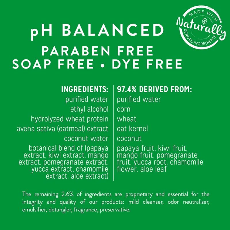 tropiclean-waterless-shampoo-papaya-coconut-ingrediens-label