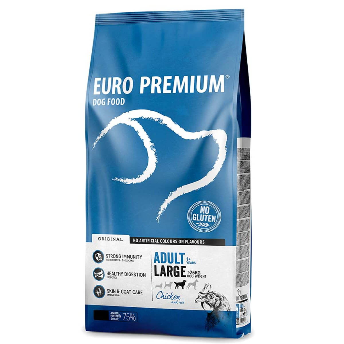 europremium-dog-food-original-adult-large-breed-chicken-rice-kotopoulo-rizi-no-gluten-63126 Ξηρά Τροφή από την εταιρεία Europremium και την σειρά Original με Κοτόπουλο & Ρύζι,χωρίς γλουτένη.Για ενήλικες σκύλους για μεγάλου μεγέθους/ Large Breed