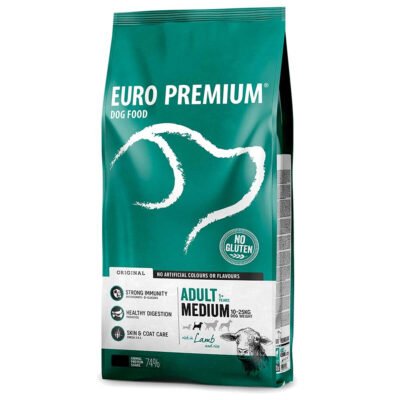 Ξηρά Τροφή από την εταιρεία Europremium και την σειρά Original με Αρνί& Ρύζι,χωρίς γλουτένη.Για ενήλικες σκύλους Μεσαίου μεγέθους φυλών/ Medium Breed
